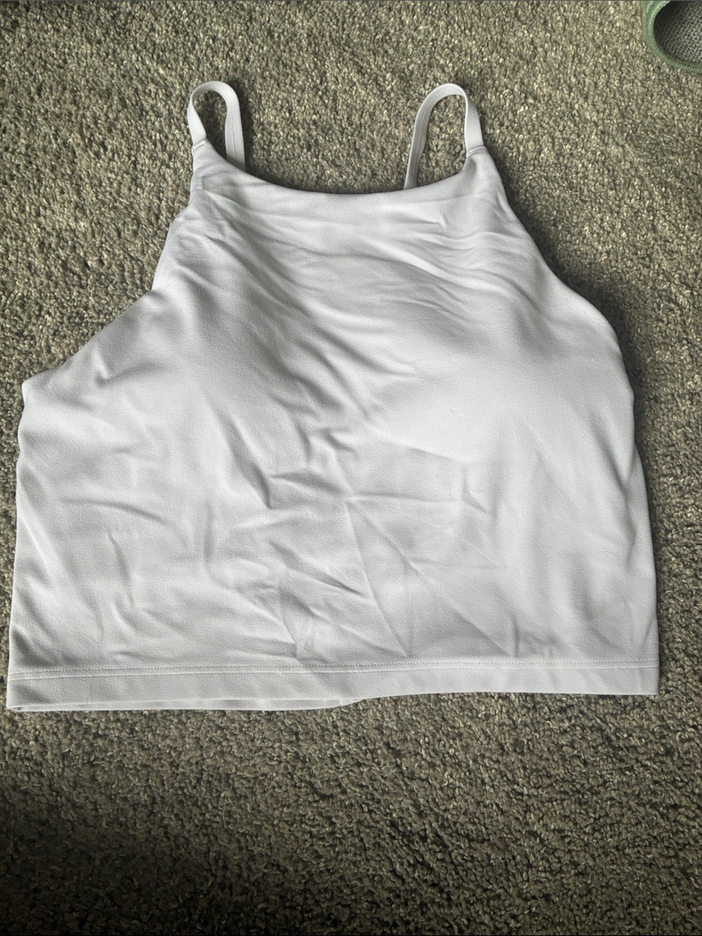 Athleta White High-Neck Cropped padded sports bra /Camisole
